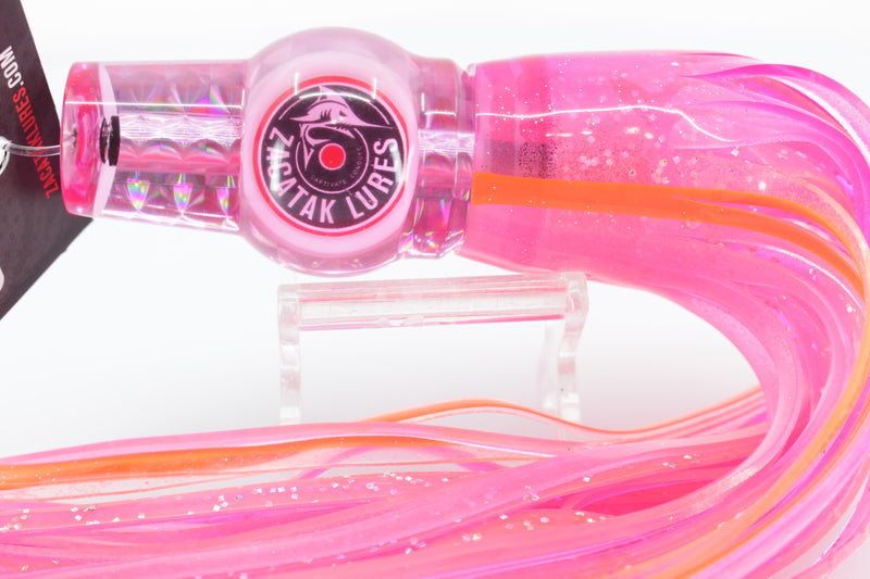 Zacatak Lures Pink Rainbow Scale Medium Fatso 9" 4.7oz Skirted Pink Howler