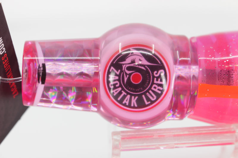 Zacatak Lures Pink Rainbow Scale Medium Fatso 9" 4.7oz Skirted Pink Howler