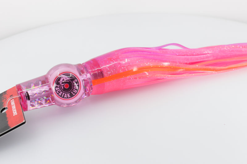 Zacatak Lures Pink Rainbow Scale Medium Fatso 9" 4.7oz Skirted Pink Howler
