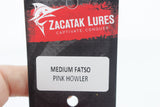 Zacatak Lures Pink Rainbow Scale Medium Fatso 9" 4.7oz Skirted Pink Howler