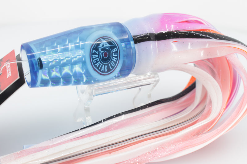 Zacatak Lures Blue Rainbow Scale Medium Smoka 9" 4.7oz Skirted Lilac Lumo