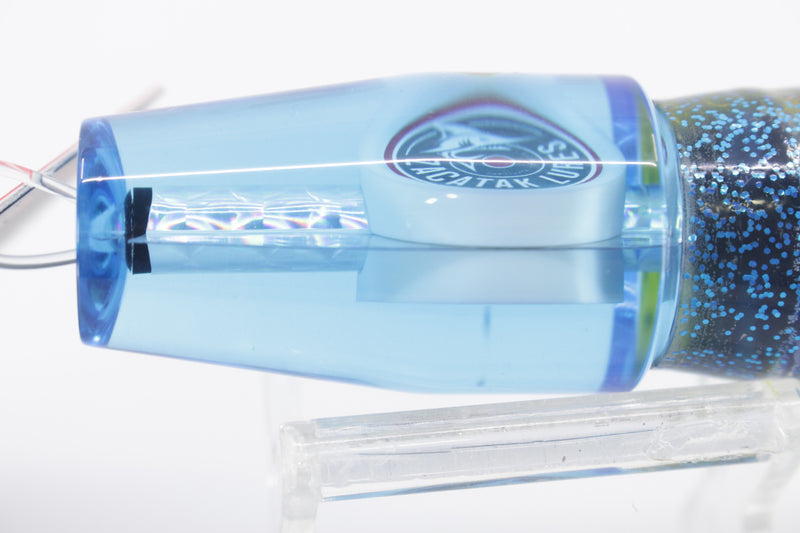 Zacatak Lures Blue Rainbow Scale Small Smoka 7" 2.5oz Skirted Blue Yellowtail