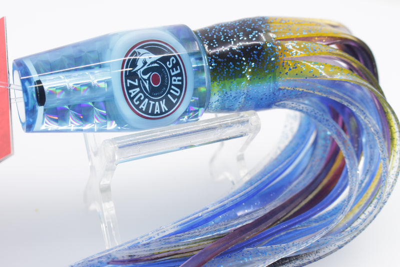 Zacatak Lures Blue Rainbow Scale Small Smoka 7" 2.5oz Skirted Blue Yellowtail