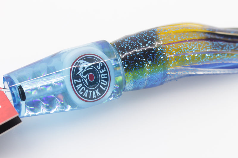 Zacatak Lures Blue Rainbow Scale Small Smoka 7" 2.5oz Skirted Blue Yellowtail