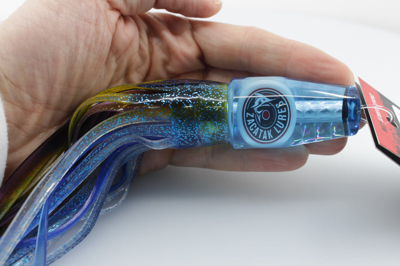 Zacatak Lures Blue Rainbow Scale Small Smoka 7" 2.5oz Skirted Blue Yellowtail