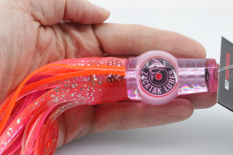 Zacatak Lures Pink Rainbow Scale Small Fatso 7" 2.4oz Skirted Pinky