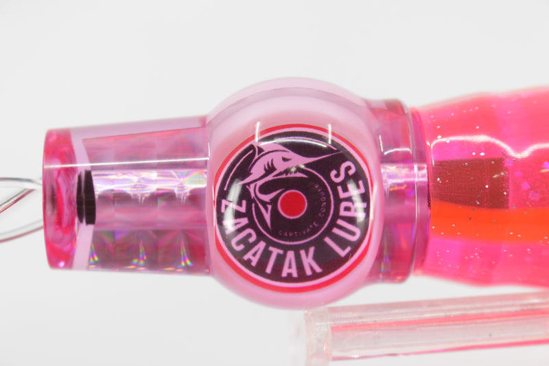 Zacatak Lures Pink Rainbow Scale Small Fatso 7" 2.4oz Skirted Pink Howler