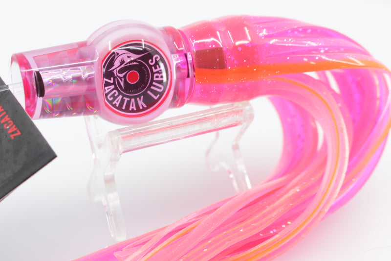 Zacatak Lures Pink Rainbow Scale Small Fatso 7" 2.4oz Skirted Pink Howler