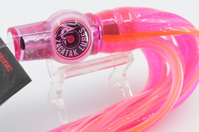Zacatak Lures Pink Rainbow Scale Small Fatso 7" 2.4oz Skirted Pink Howler