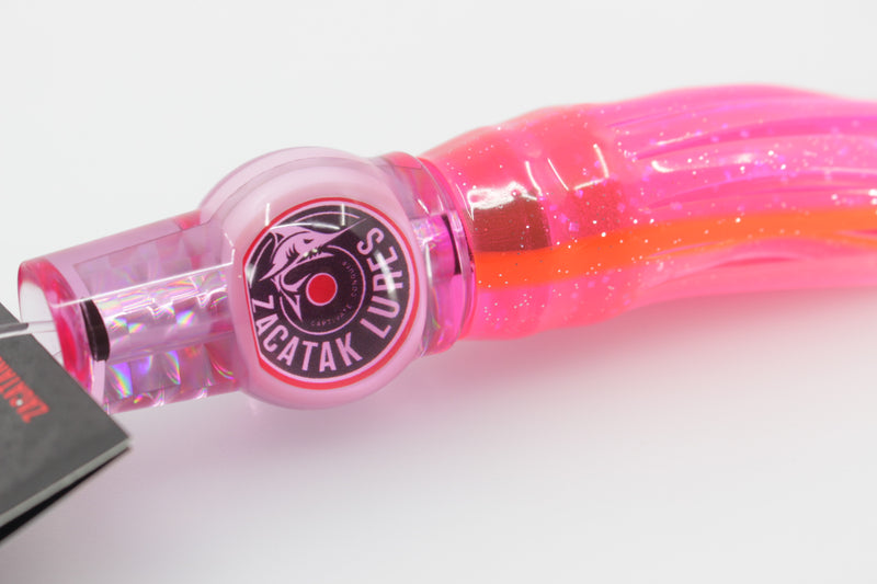 Zacatak Lures Pink Rainbow Scale Small Fatso 7" 2.4oz Skirted Pink Howler