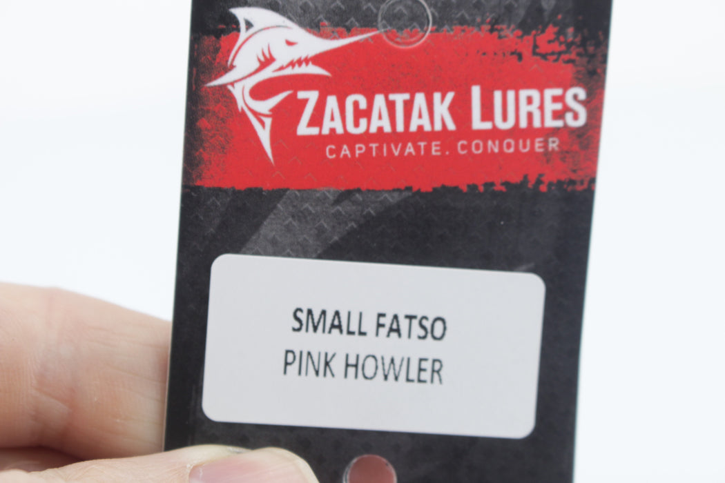 Zacatak Lures Pink Rainbow Scale Small Fatso 7" 2.4oz Skirted Pink Howler