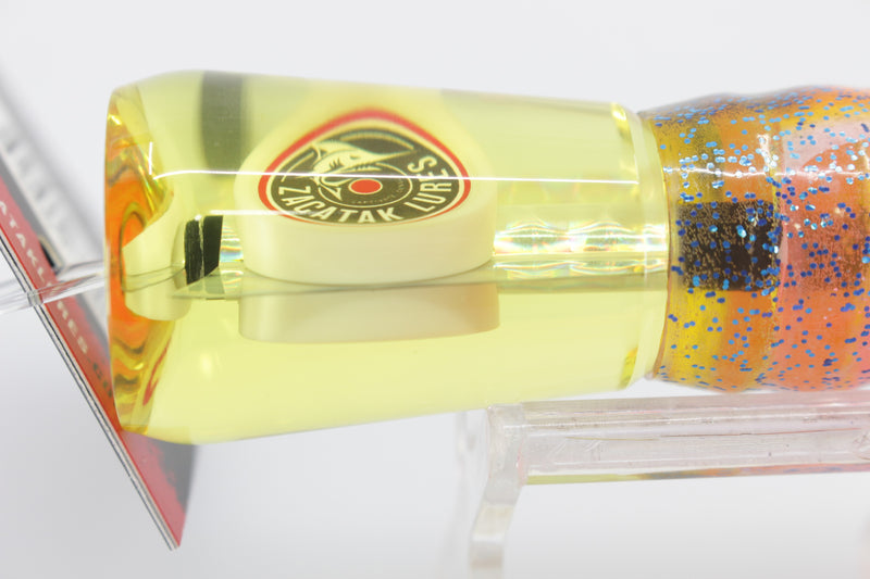 Zacatak Lures Yellow Rainbow Scale Small Vamp 7" 2.3oz Skirted Light Yellowtail
