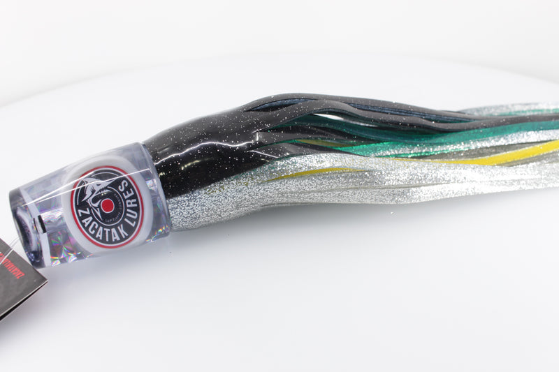 Zacatak Lures Clear Rainbow Scale Large Sprocket 12" 7.7oz Skirted Raging Ahi