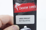 Zacatak Lures Clear Rainbow Scale Large Sprocket 12" 7.7oz Skirted Hot Yellowtail