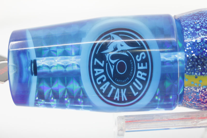Zacatak Lures Blue Rainbow Scale Large Smoka 12" 8oz Skirted Blue Hawaii