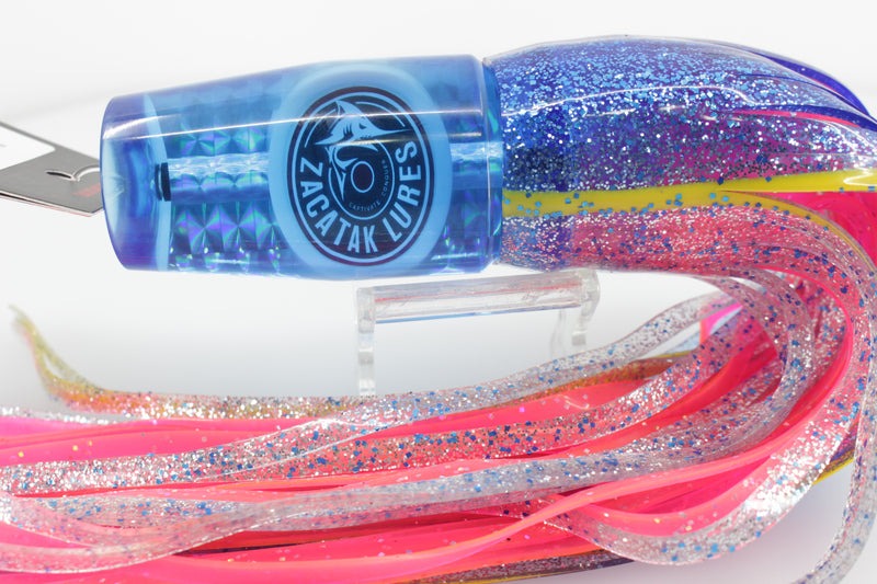 Zacatak Lures Blue Rainbow Scale Large Smoka 12" 8oz Skirted Blue Hawaii