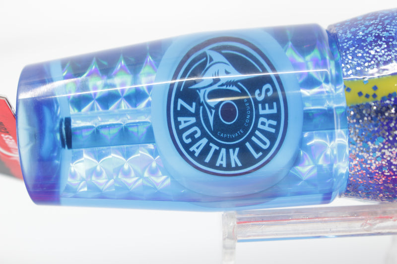 Zacatak Lures Blue Rainbow Scale Large Smoka 12" 8oz Skirted Blue Hawaii
