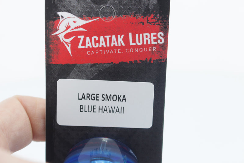 Zacatak Lures Blue Rainbow Scale Large Smoka 12" 8oz Skirted Blue Hawaii