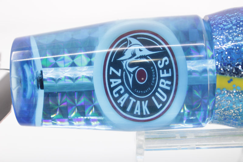 Zacatak Lures Blue Rainbow Scale Large Smoka 12" 8oz Skirted Flying Fish