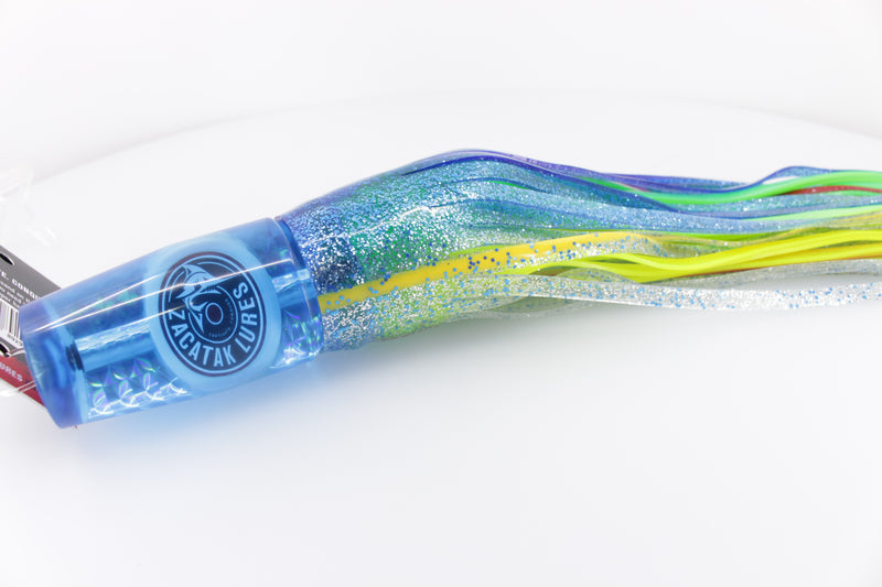Zacatak Lures Blue Rainbow Scale Large Smoka 12" 8oz Skirted Slimy
