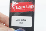Zacatak Lures Blue Rainbow Scale Large Smoka 12" 8oz Skirted Slimy