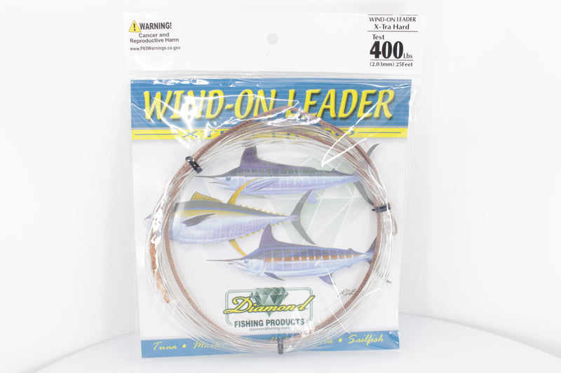 Diamond Fishing Products X-Tra Hard Wind-On Leader 25Ft