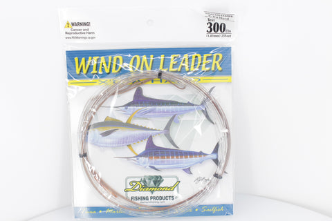 Diamond Fishing Products X-Tra Hard Wind-On Leader 25Ft