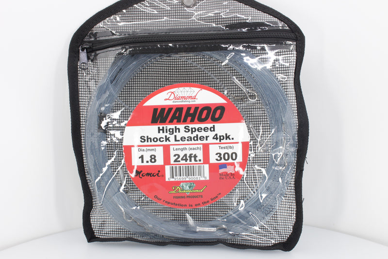 Diamond Fishing Products Wahoo Shock Leader 24Ft 4pk