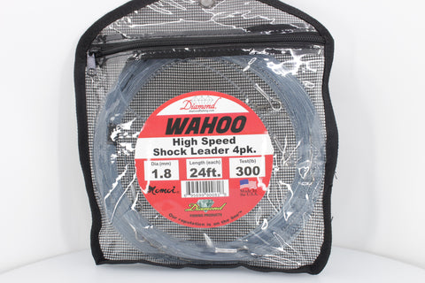 Diamond Fishing Products Wahoo Shock Leader 24Ft 4pk