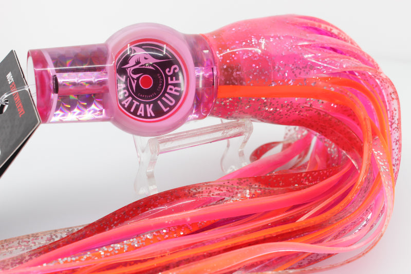 Zacatak Lures Pink Rainbow Scale Large Fatso 12" 6.7oz Skirted Pinky