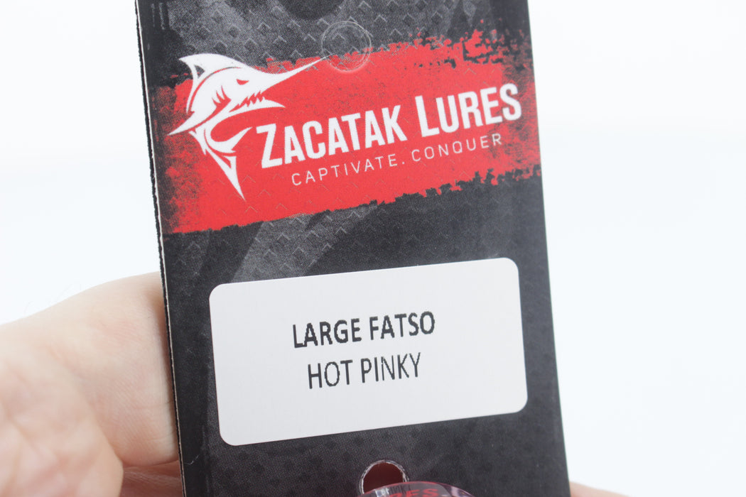Zacatak Lures Pink Rainbow Scale Large Fatso 12" 6.7oz Skirted Hot Pinky