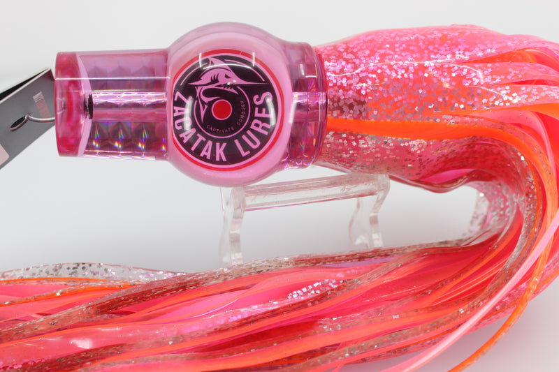 Zacatak Lures Pink Rainbow Scale Large Fatso 12" 6.7oz Skirted Hot Pinky