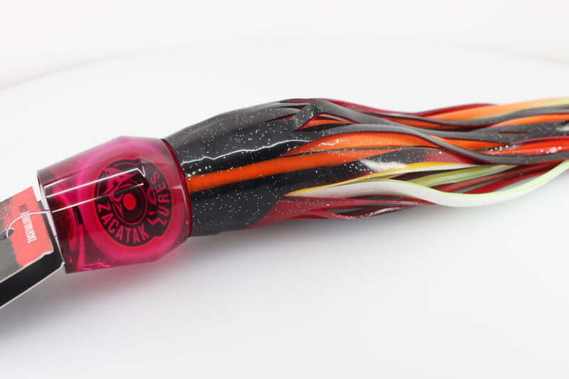 Zacatak Lures Red Rainbow Scale Large Roach 12" 6.5oz Skirted Tiger Wasp