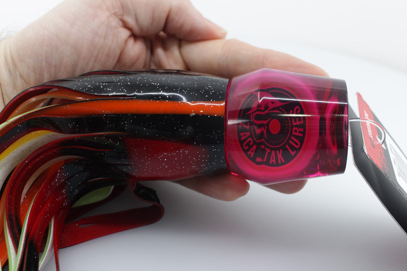 Zacatak Lures Red Rainbow Scale Large Roach 12" 6.5oz Skirted Tiger Wasp