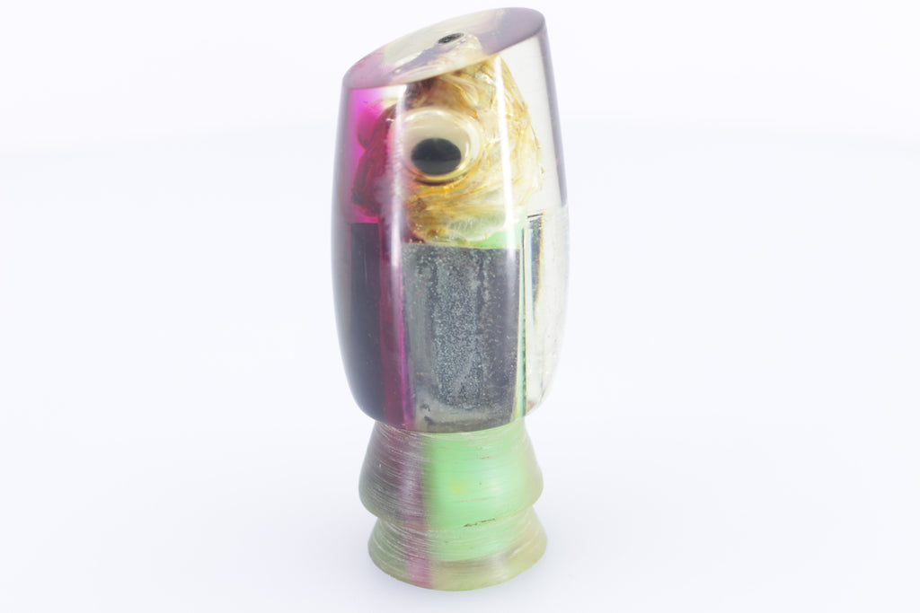 Hawaiian Sea Lures Real Fish Head Green Purple Back Rev Slant 9" 4.5oz