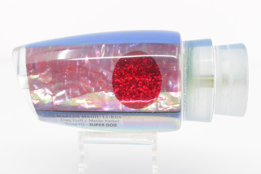 Marlin Magic Pink Awabi Shell Blue Back Red Eyes Super Dog 16" 12oz EZ-K