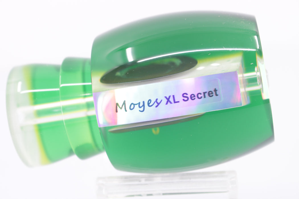 Moyes Lures White MOP Green-Yellow Back XL Secret 14" 5.3oz