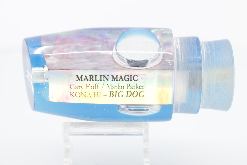 Marlin Magic Pink MOP Blue Back Doll Eyes Big Dog 14" 8oz