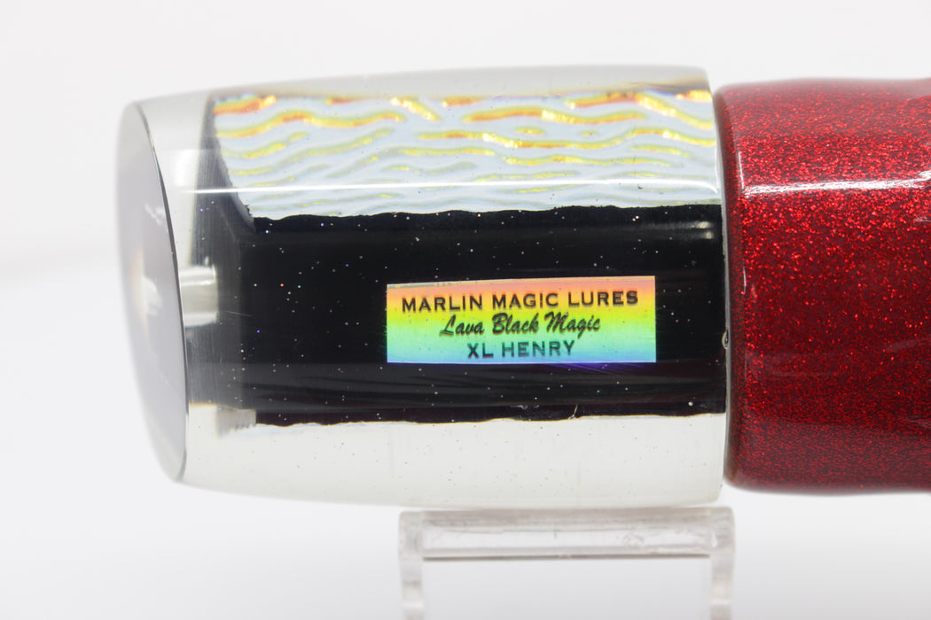 Marlin Magic Lures Red-Orange Lava Black Magic XL Henry 16" 15oz Vinyl