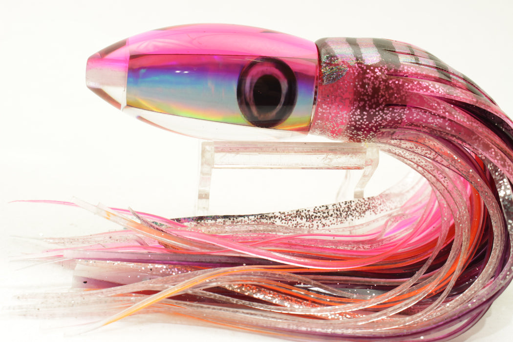 Moyes Lures Rainbow Pink Back Small Ono Bullet 7" 4.5oz Skirted