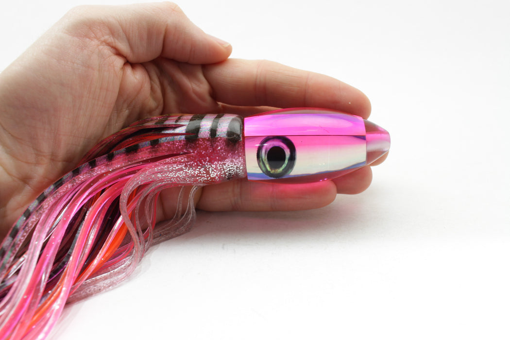 Moyes Lures Rainbow Pink Back Small Ono Bullet 7" 4.5oz Skirted