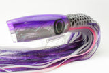 Moyes Lures White MOP Purple Back Large Wave Killer 14" 13oz Skirted