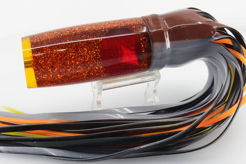 Koya Lures Amber-Orange Glitter Pearl Hard Head 12" 8oz Skirted Petrolero