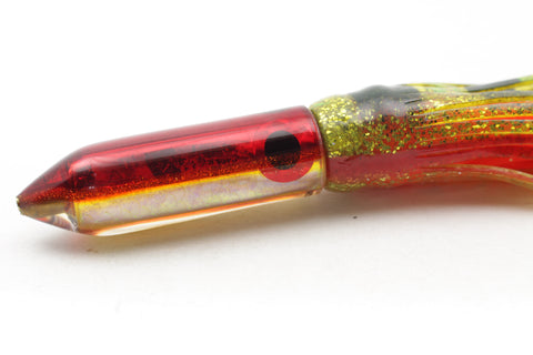 Coggin Lures Gold Rainbow Scale Red-Orange Back Peanut Stick Bullet 5.5" 3oz