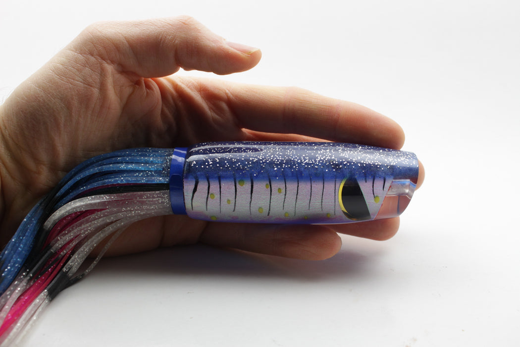 Amaral Lures Pink Holographic Blue Back Yellow Dots ASP 12" 6oz