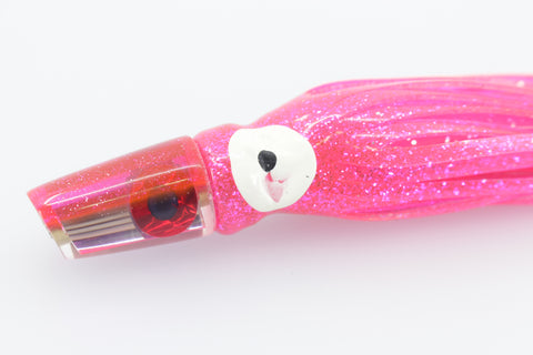 Coggin Lures Clear Mirrored Pink Back Baby Peanut Stick 4.5" 1oz Bright Pink Glitter