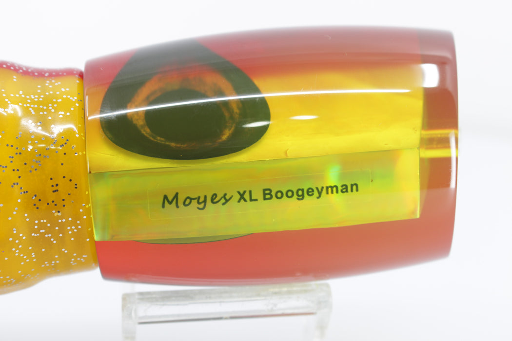 Moyes Lures Yellow MOP Red Back XL Boogeyman 16" 14.4oz Skirted Bleeding Mackerel