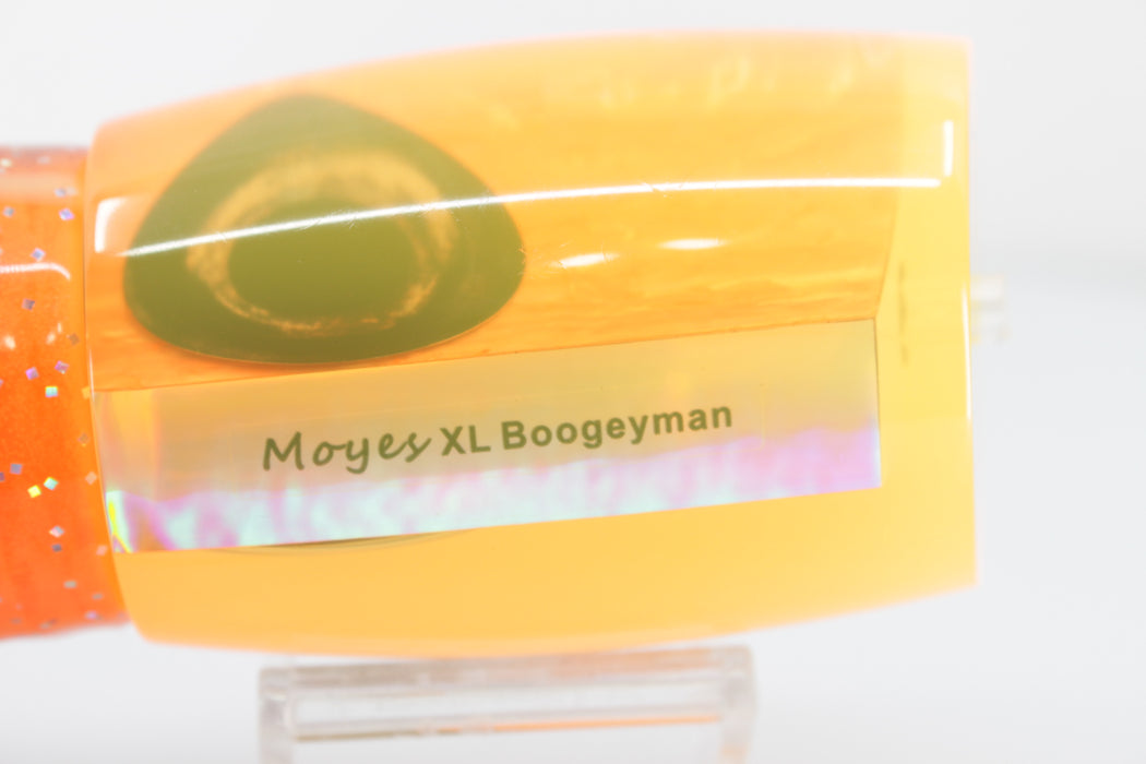 Moyes Lures Fluorescent Orange Awabi Pearl XL Boogeyman 16" 14.4oz Skirted
