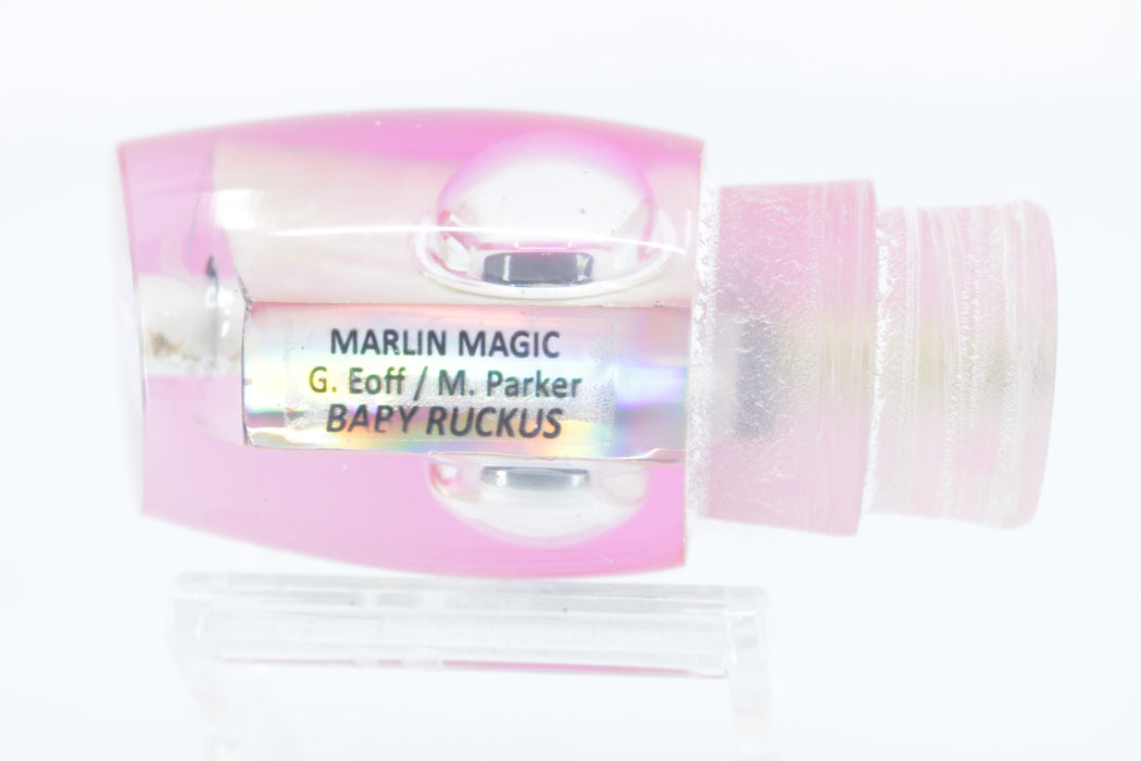 Marlin Magic White Awabi Shell Pink Back Doll Eyes Baby Ruckus 10" 4oz