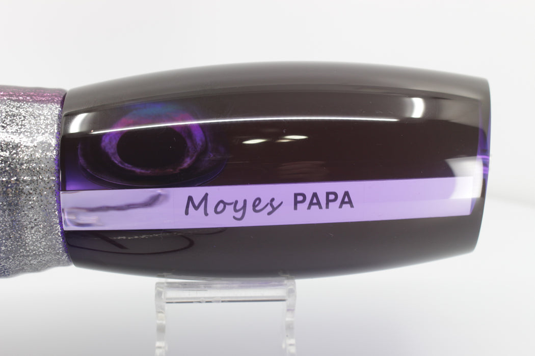 Moyes Lures Purple Mirror Black Back Papa Teaser 31oz Skirted